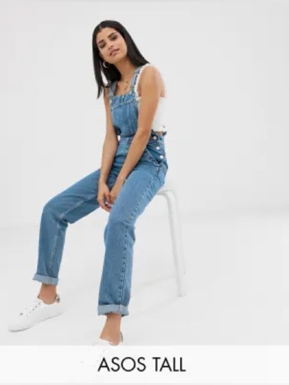 ASOS DESIGN Tall 'original' denim overalls in midwash